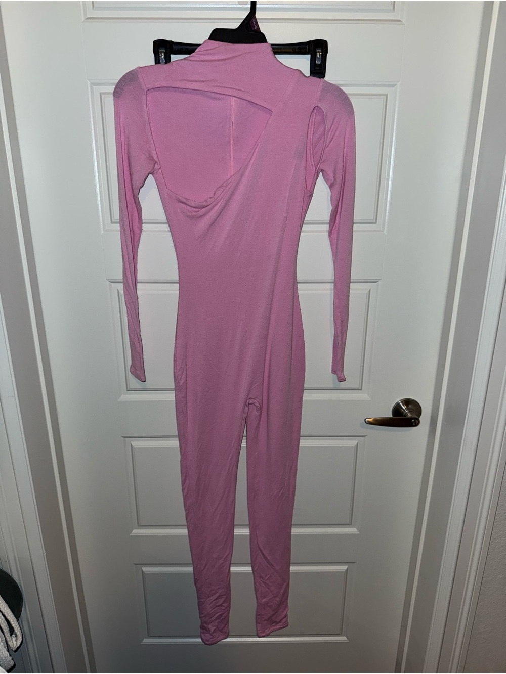 naked wardrobe Pink Long Sleeve Jumpsuit Romper